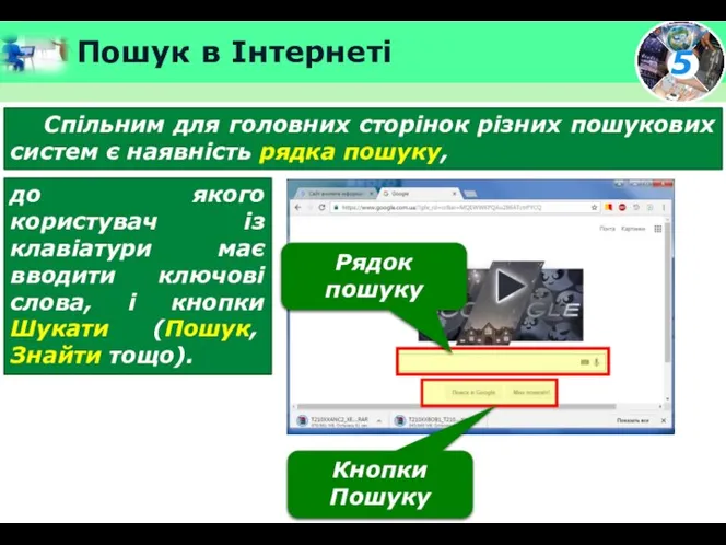 Пошук в Інтернеті Спільним для головних сторінок різних пошукових систем є наявність