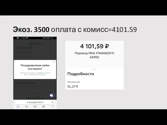 Экоз. 3500 оплата с комисс=4101.59