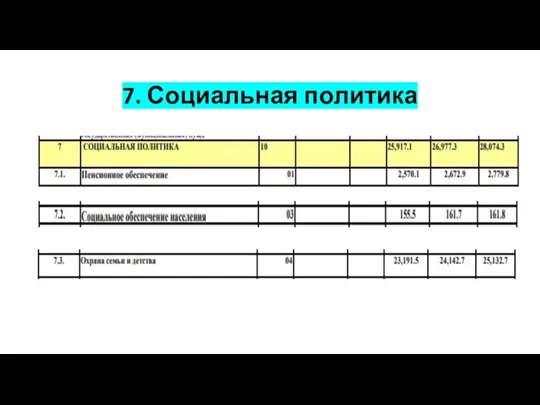 7. Социальная политика