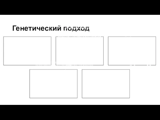 Генетический подход Акцентирует внимание на развитии, изменении и личностного роста. Генетическая психология