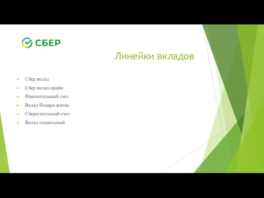 Линейки вкладов Сбер вклад Сбер вклад-прайм Накопительный счет Вклад Подари жизнь Сберегательный счет Вклад социальный