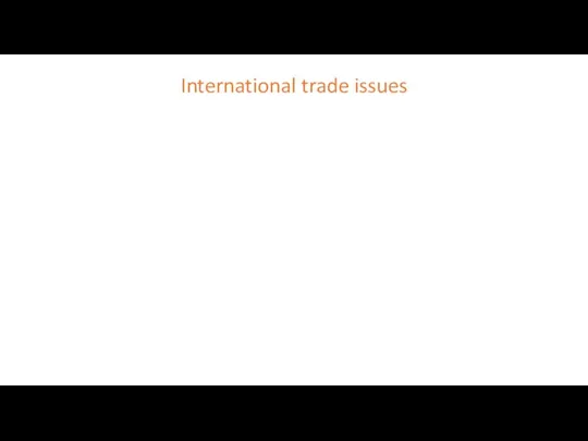International trade issues