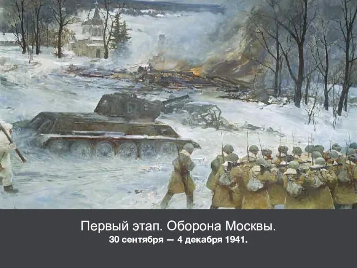 Первый этап. Оборона Москвы. 30 сентября — 4 декабря 1941.