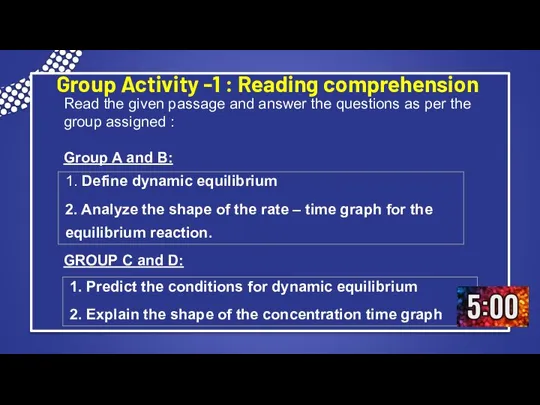 Group Activity -1 : Reading comprehension Read the given passage and answer