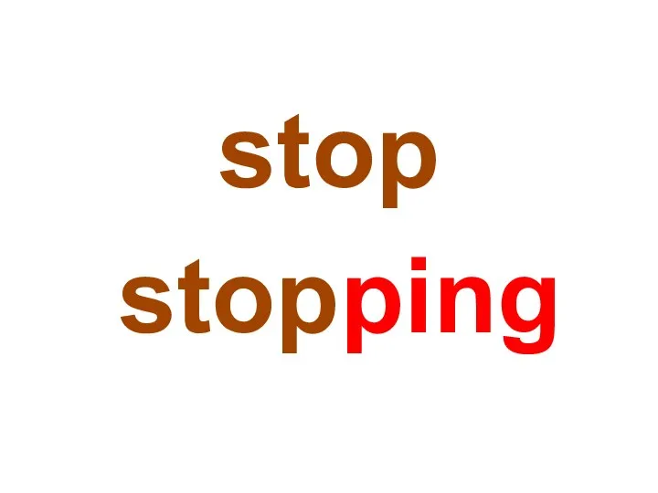 stop stopping