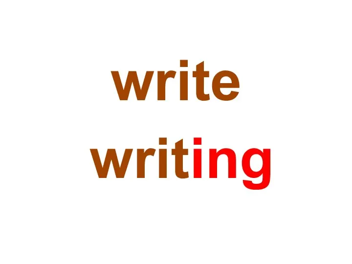 write writing