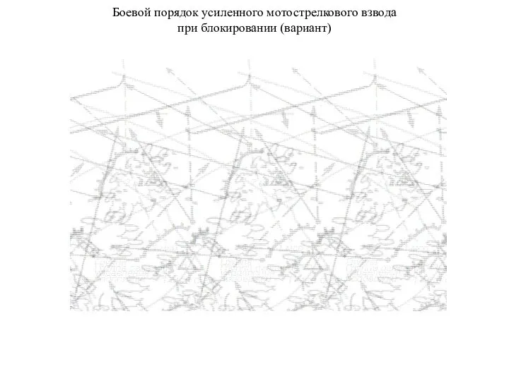 Боевой порядок усиленного мотострелкового взвода при блокировании (вариант)