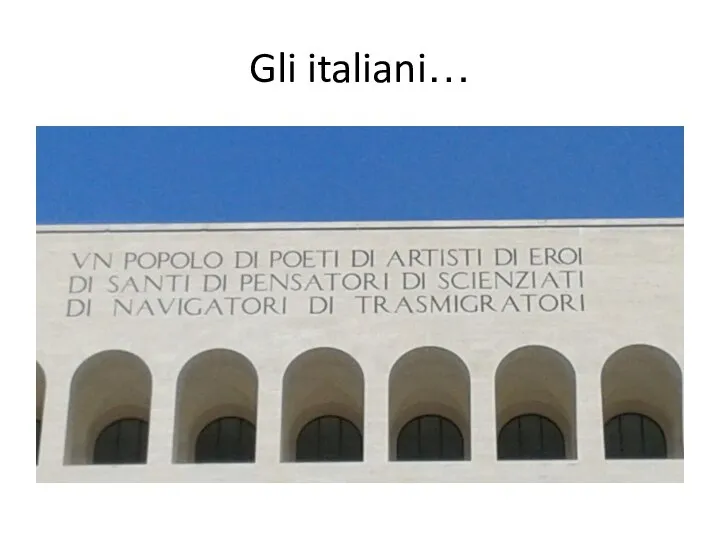 Gli italiani…