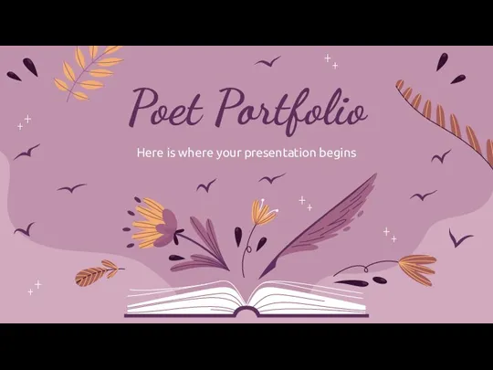 Poet Portfolio by Slidesgo