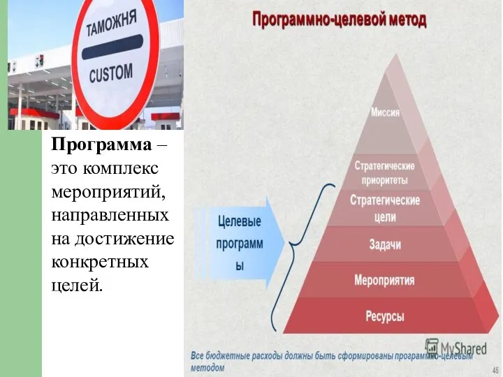 Программа – это комплекс мероприятий, направленных на достижение конкретных целей.