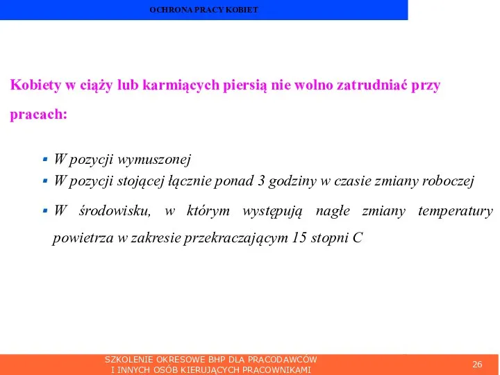 SZKOLENIE OKRESOWE BHP DLA PRACODAWCÓW I INNYCH OSÓB KIERUJĄCYCH PRACOWNIKAMI OCHRONA PRACY