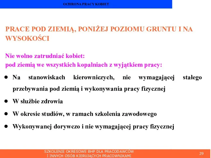 SZKOLENIE OKRESOWE BHP DLA PRACODAWCÓW I INNYCH OSÓB KIERUJĄCYCH PRACOWNIKAMI OCHRONA PRACY