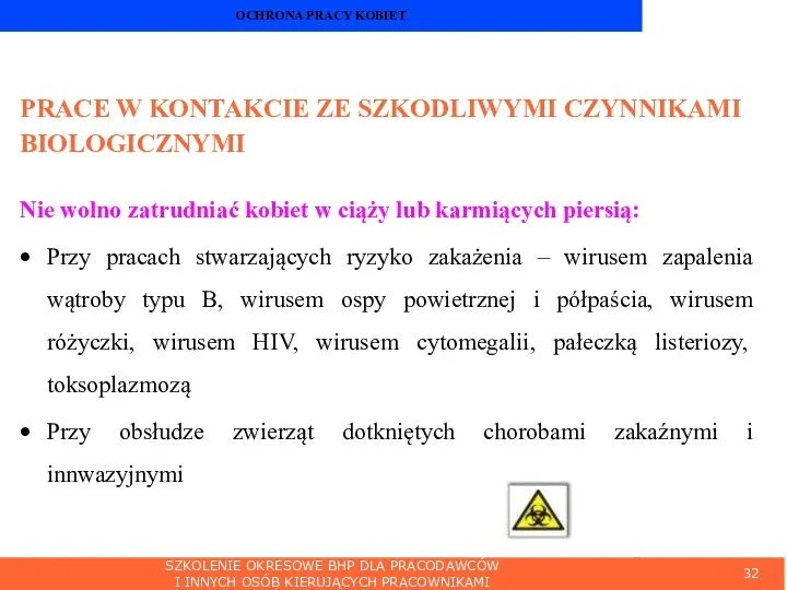 SZKOLENIE OKRESOWE BHP DLA PRACODAWCÓW I INNYCH OSÓB KIERUJĄCYCH PRACOWNIKAMI OCHRONA PRACY