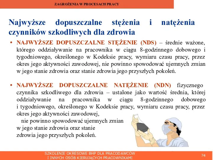 SZKOLENIE OKRESOWE BHP DLA PRACODAWCÓW I INNYCH OSÓB KIERUJĄCYCH PRACOWNIKAMI ZAGROŻENIA W