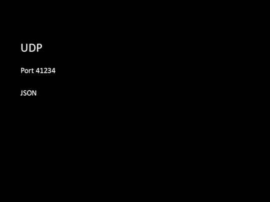 UDP Port 41234 JSON