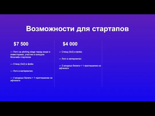 Возможности для стартапов