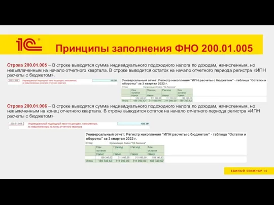 Принципы заполнения ФНО 200.01.005 Строка 200.01.005 – В строке выводятся сумма индивидуального