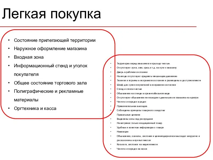 Легкая покупка Территория перед магазином и крыльцо чистые. Отсутствуют лужи, снег, грязь