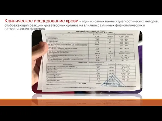 Клиническое исследование крови – один из самых важных диагностических методов, отображающий реакцию