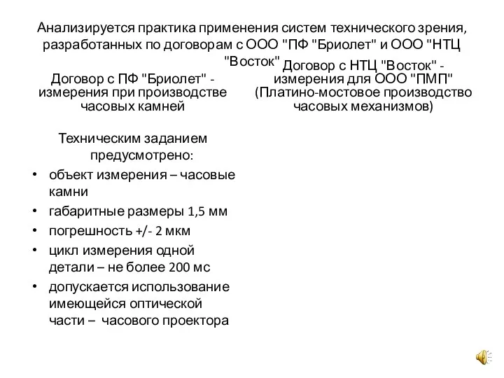 Анализируется практика применения систем технического зрения, разработанных по договорам с ООО "ПФ