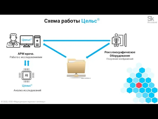 Схема работы Цельс® Анализ исследований АРМ врача. Работа с исследованиями Рентгенографическое Оборудование