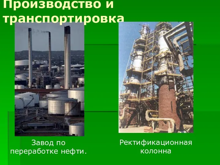Завод по переработке нефти. Производство и транспортировка Ректификационная колонна