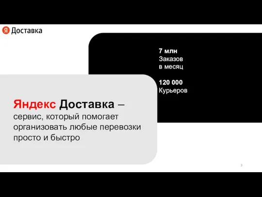 Яндекс Доставка – сервис, который помогает организовать любые перевозки просто и быстро