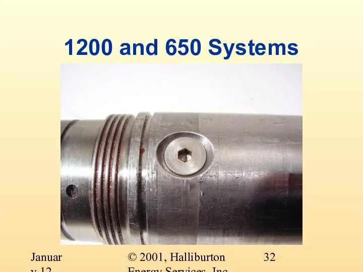 © 2001, Halliburton Energy Services, Inc. January 12, 2001 1200 and 650 Systems