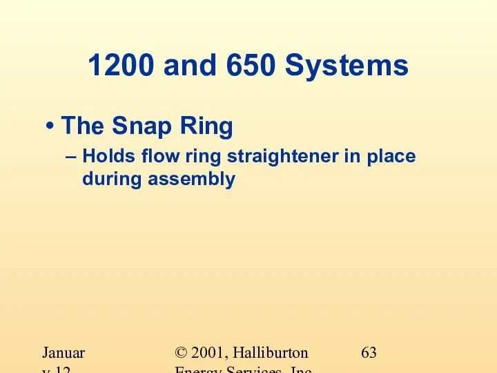 © 2001, Halliburton Energy Services, Inc. January 12, 2001 1200 and 650