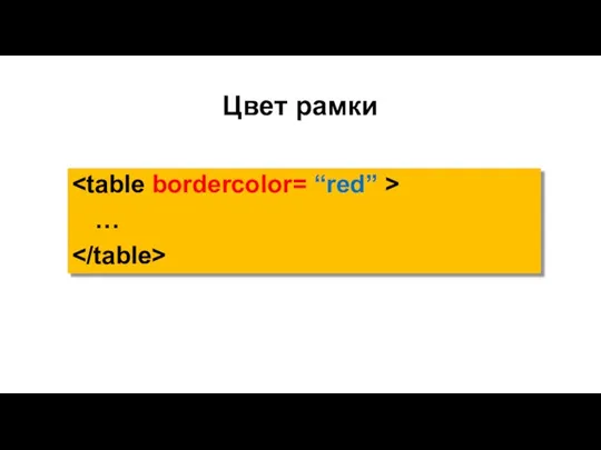 Цвет рамки …