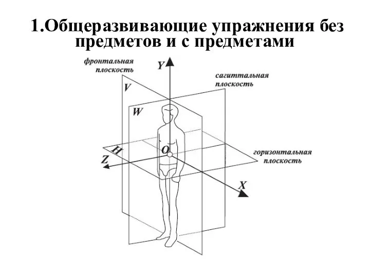 1.Общеразвивающие упражнения без предметов и с предметами