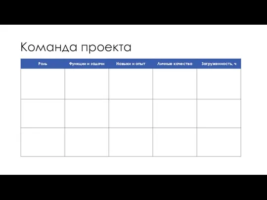 Команда проекта