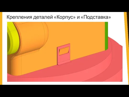 Крепления деталей «Корпус» и «Подставка»