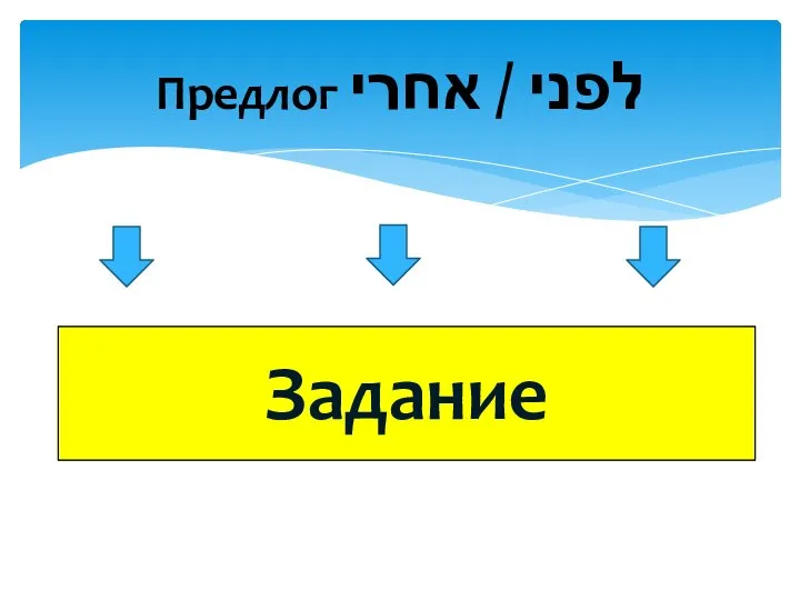 Предлог לפני / אחרי