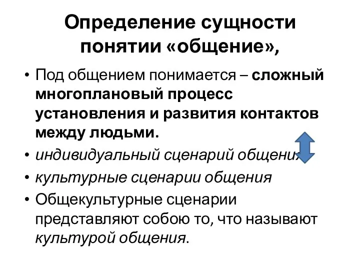 Определение сущности понятии «общение», Под общением понимается – сложный многоплановый процесс установления