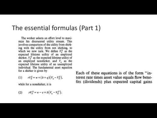 The essential formulas (Part 1)