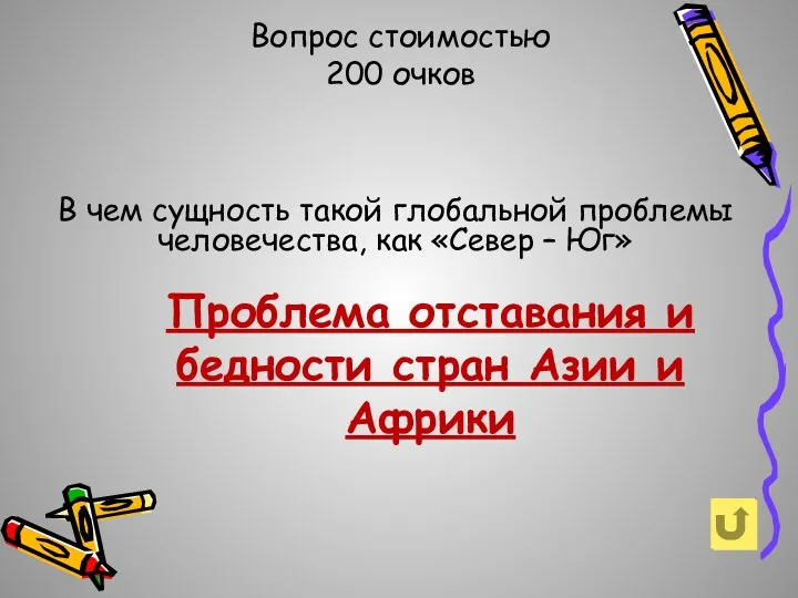 Вопрос стоимостью 200 очков В чем сущность такой глобальной проблемы человечества, как