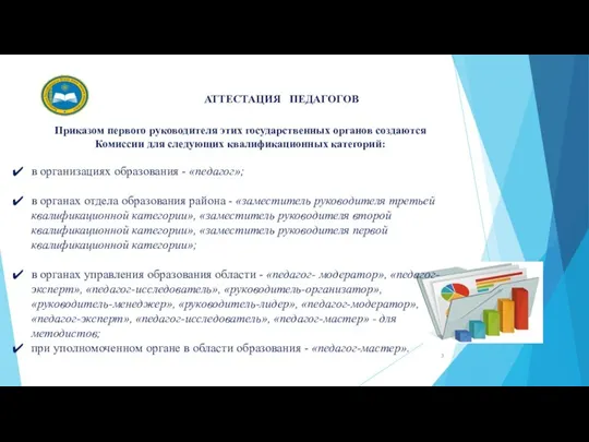 Приказом первого руководителя этих государственных органов создаются Комиссии для следующих квалификационных категорий: