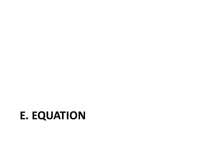 E. EQUATION