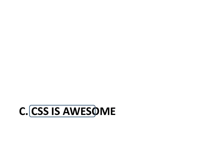 C. CSS IS AWESOME