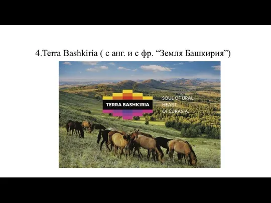 4.Terra Bashkiria ( c анг. и с фр. “Земля Башкирия”)