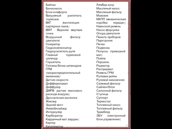 Байпас Бензонасос Блок комфорта Вакуумный усилитель тормозов ВКГ (вентиляция картерных газов) ВМТ