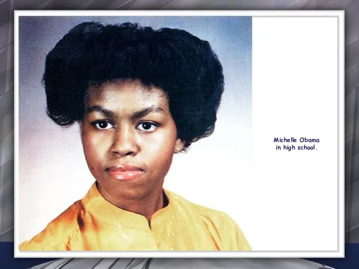 Michelle Obama in high school.