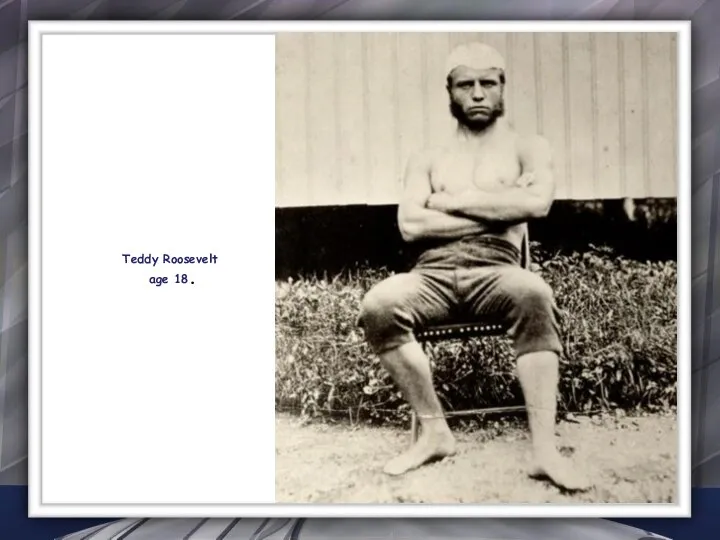 Teddy Roosevelt age 18.