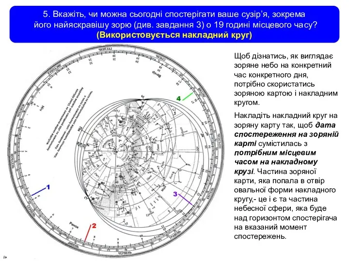 Данилюк В.М., Вільногірськ, 2012 5. Вкажіть, чи можна сьогодні спостерігати ваше сузір’я,
