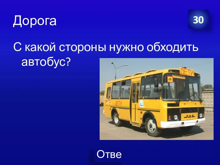 Дорога С какой стороны нужно обходить автобус? 30