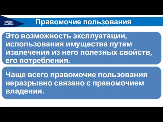 Правомочие пользования