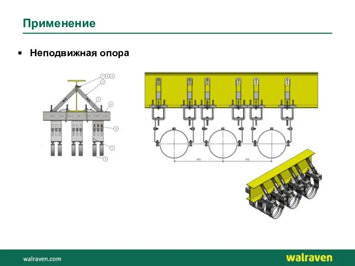 Применение Неподвижная опора