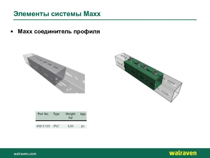 Элементы системы Maxx Maxx соединитель профиля