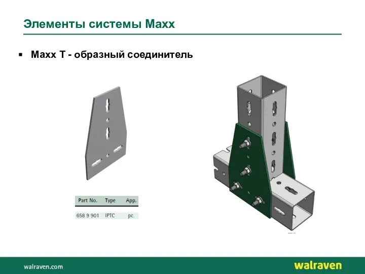 Элементы системы Maxx Maxx T - образный соединитель